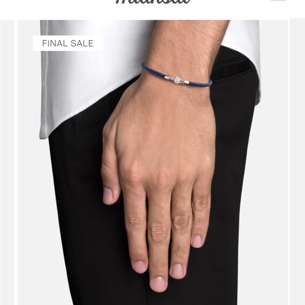 Miansai- Nexus Woven Bracelet in Silver and Black